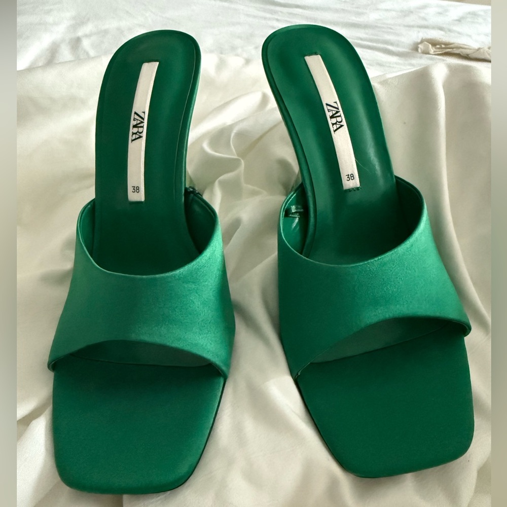 Zara green heels
